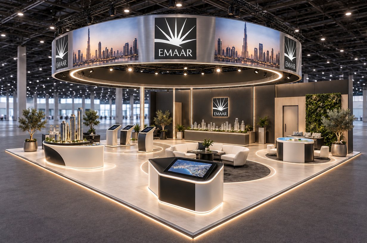 Emaar Urban Living Experience exhibition booth, approved design